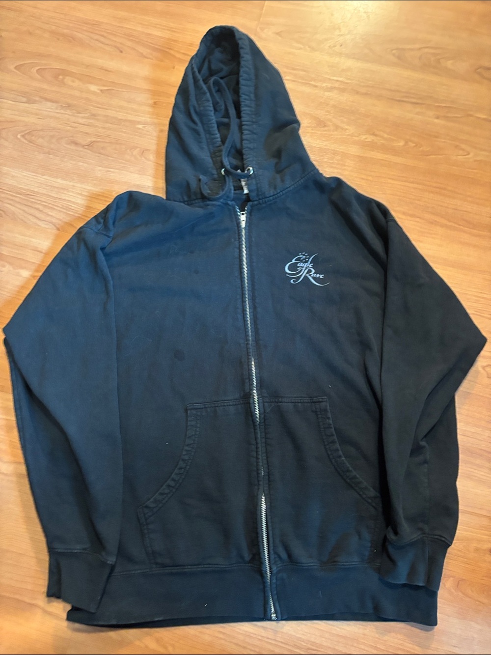 Men's Black Eagle Rare Full‑Zip Hoodie